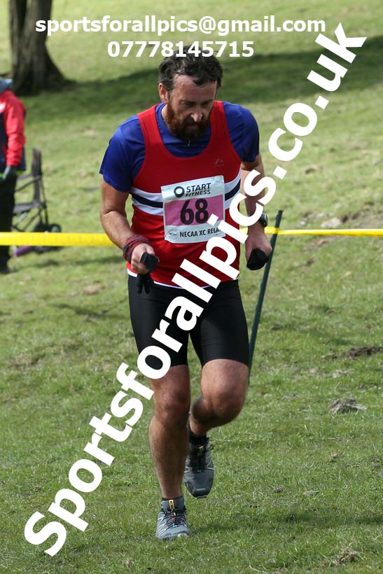 Masters men 2021 NECAA Cross Country Relays, Thornley Farm, Peterlee, Saturday, April 10th. Photo: David T. Hewitson/Sports for All Pics